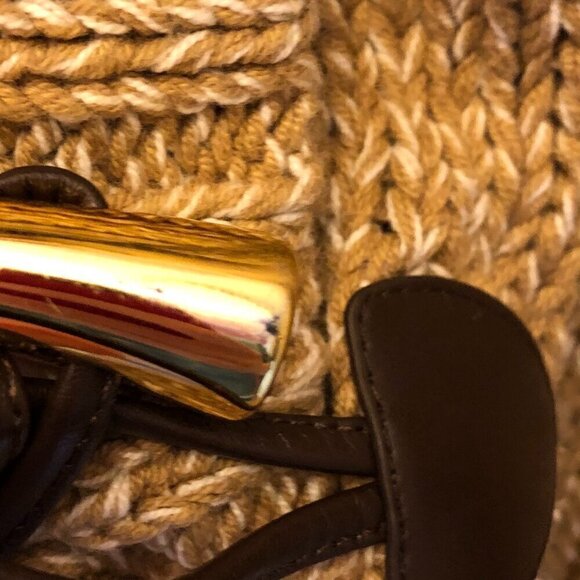 MICHAEL KORS Knit Poncho Cape Sweater Zip Up Cardigan Beige Tan Size S - Picture 6 of 15